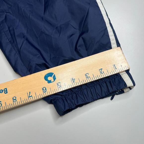 Adidas Men’s Track Pants Navy Blue White 3-Stripe Size L USA – Vintage Nylon - Picture 2 of 8